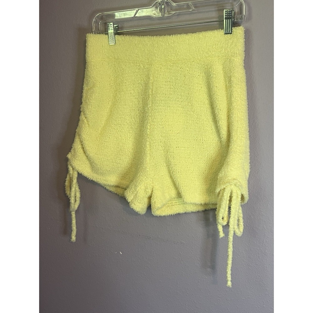 Nia Yellow Fluffy Soft Tie Shorts Size Medium New with Tag‎